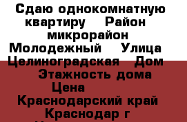 Сдаю однокомнатную квартиру  › Район ­ микрорайон “Молодежный“ › Улица ­ Целиноградская › Дом ­ 4/2 › Этажность дома ­ 7 › Цена ­ 13 000 - Краснодарский край, Краснодар г. Недвижимость » Квартиры аренда   . Краснодарский край,Краснодар г.